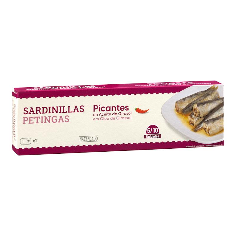 Petites sardines épicées à l'huile de tournesol Hacendado