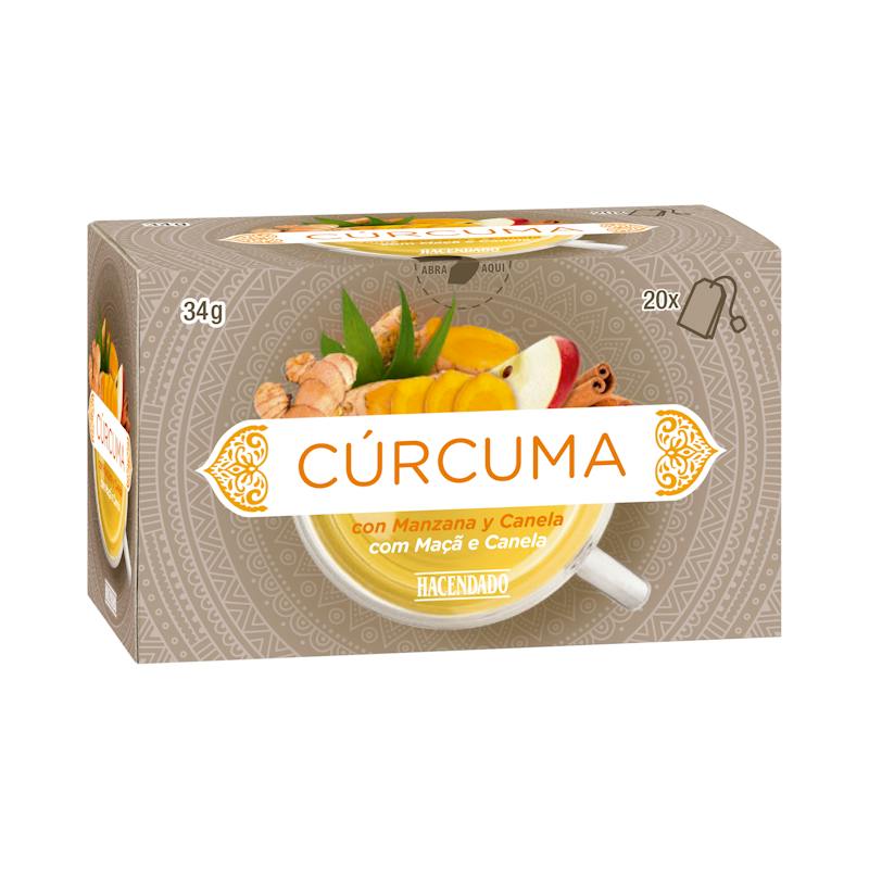 Infusion curcuma, pomme et cannelle Hacendado