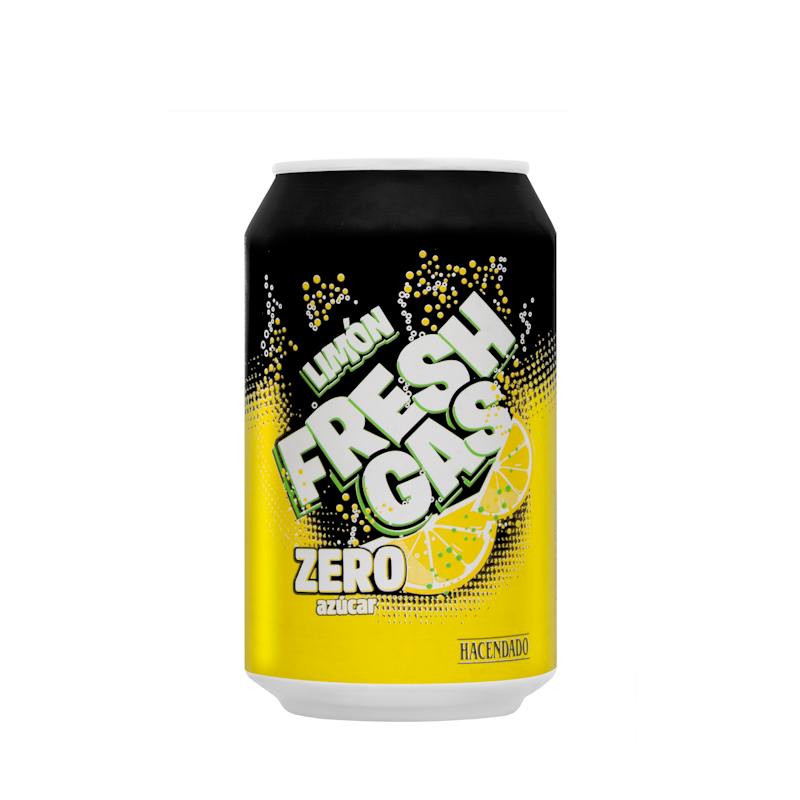 Soda au citron Hacendado zéro sucre fresh gas