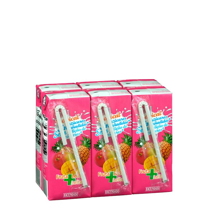 Boisson fruits + lait tropical Hacendado sans sucres ajoutés