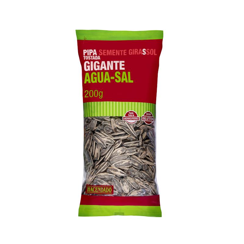 Graines de tournesol géantes grillées à l'eau salée Hacendado