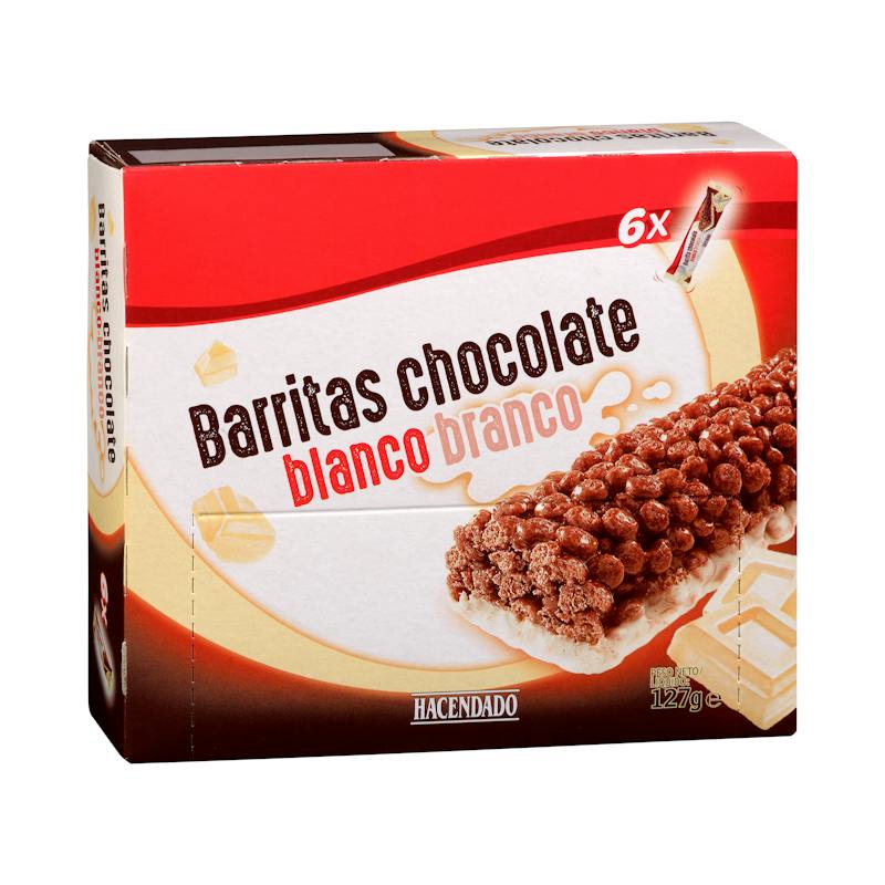 Barres de céréales au chocolat blanc Hacendado