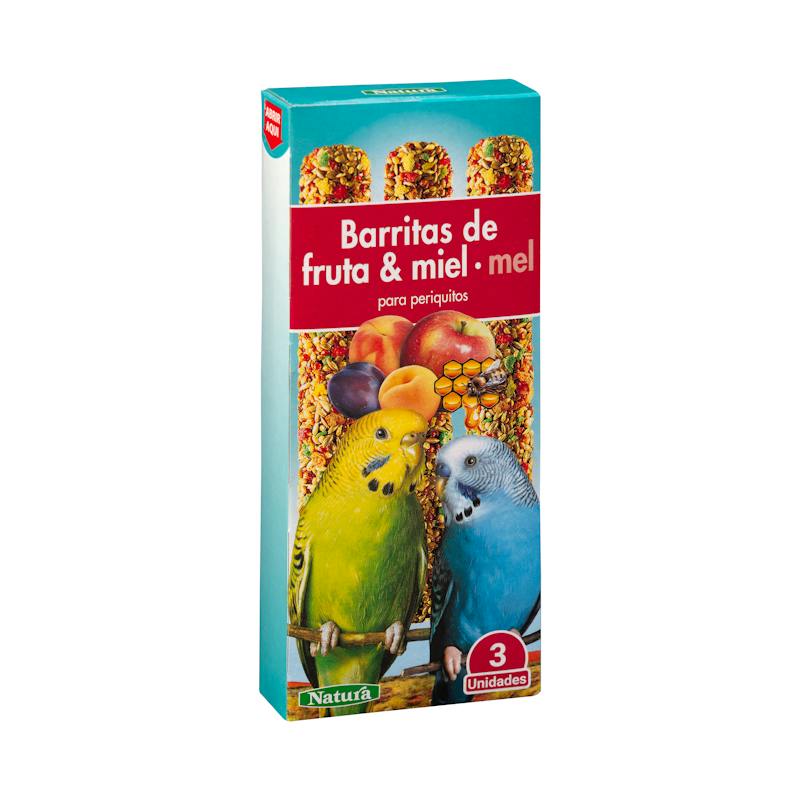 Barres fruits et miel pour perruches Natura