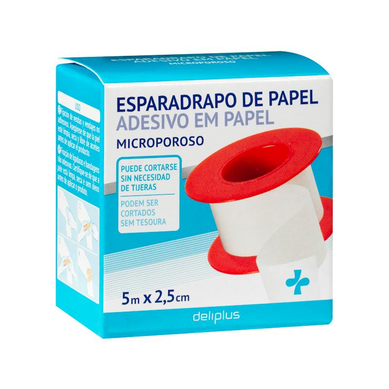 Sparadrap papier microporeux blanc Deliplus