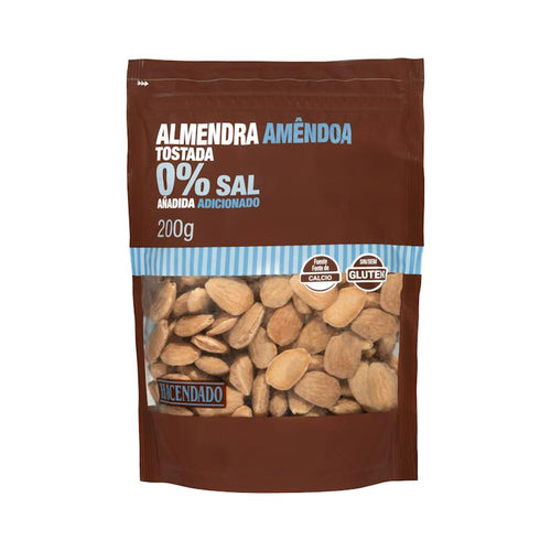 Amandes grillées 0 % sel ajouté mondées Hacendado