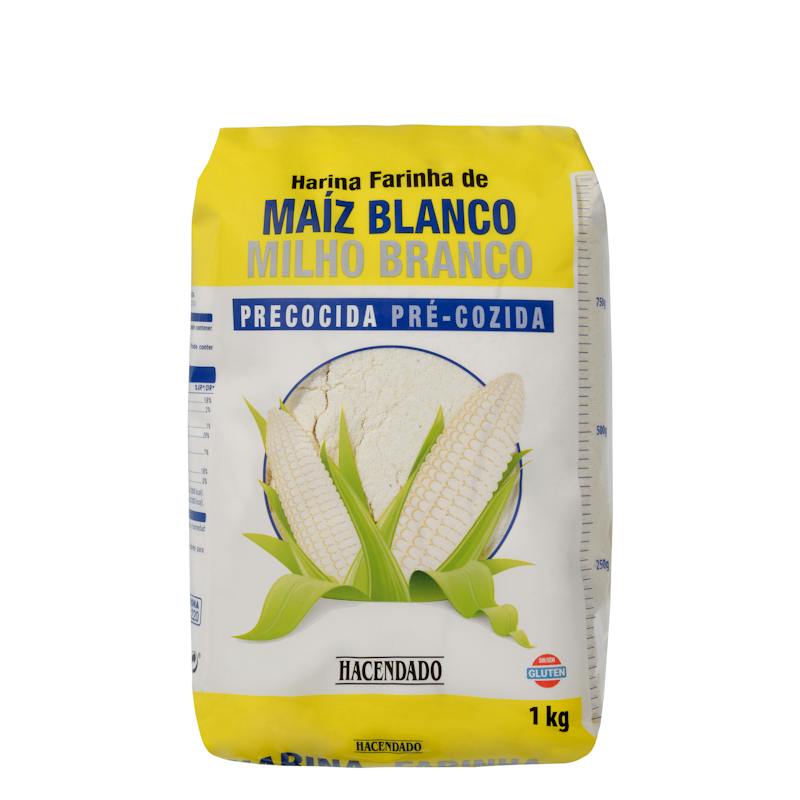 Farine de maïs blanc précuite Hacendado