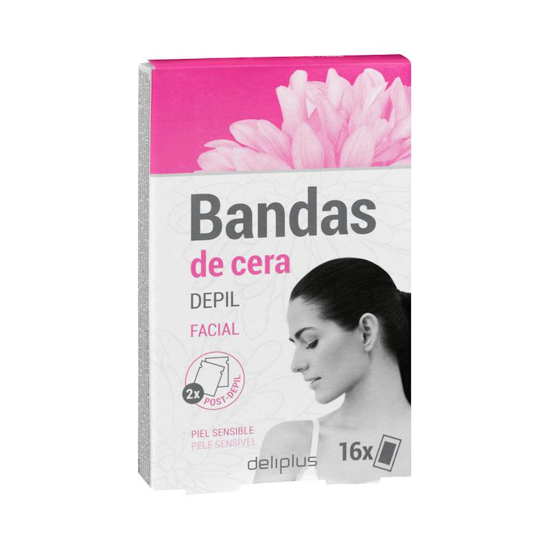 Bandes de cire visage Deliplus peau sensible