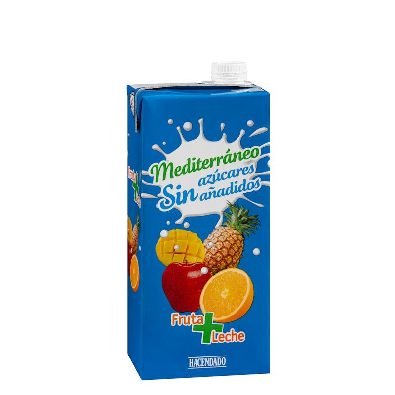 Boisson fruits + lait méditerranée Hacendado sans sucres ajoutés
