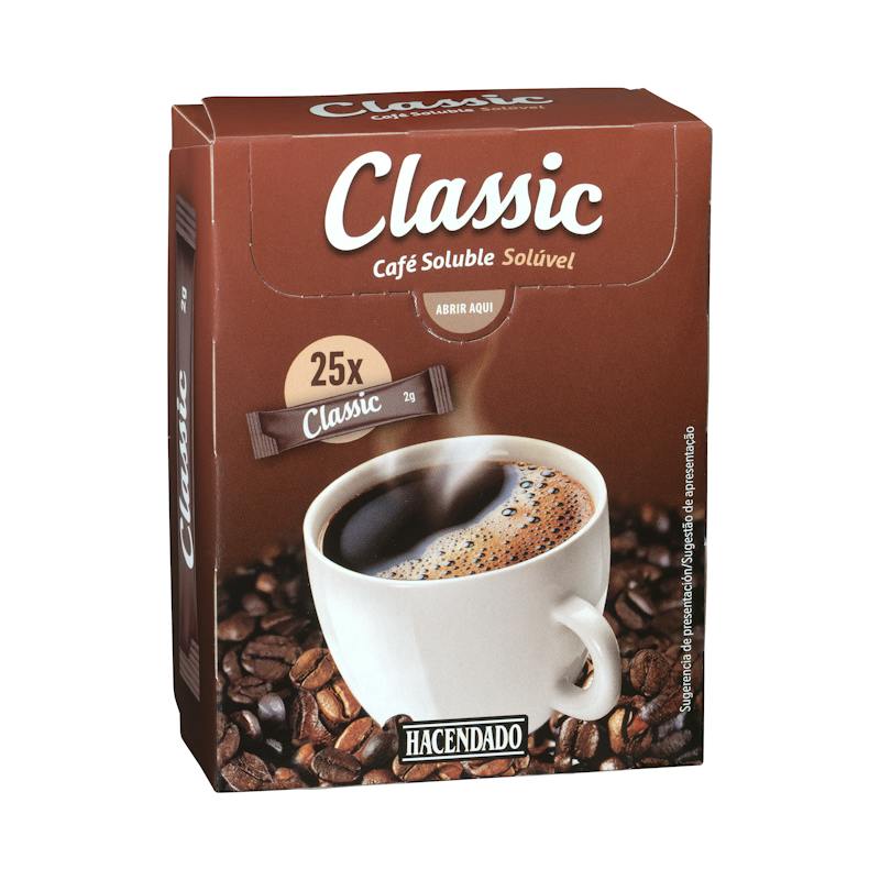 Café soluble classic en sticks Hacendado
