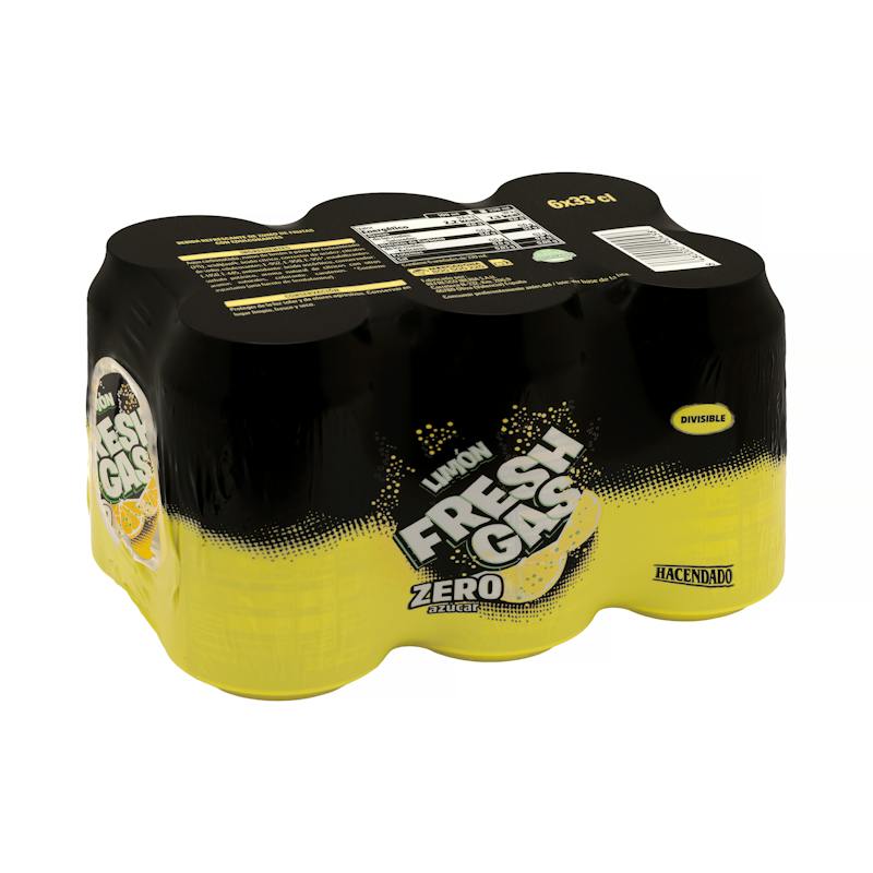 Soda au citron Hacendado zéro sucre fresh gas