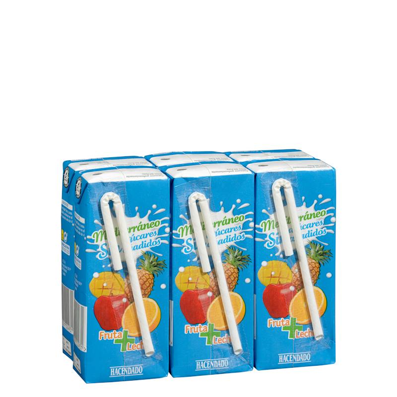 Boisson fruits + lait méditerranée Hacendado sans sucres ajoutés