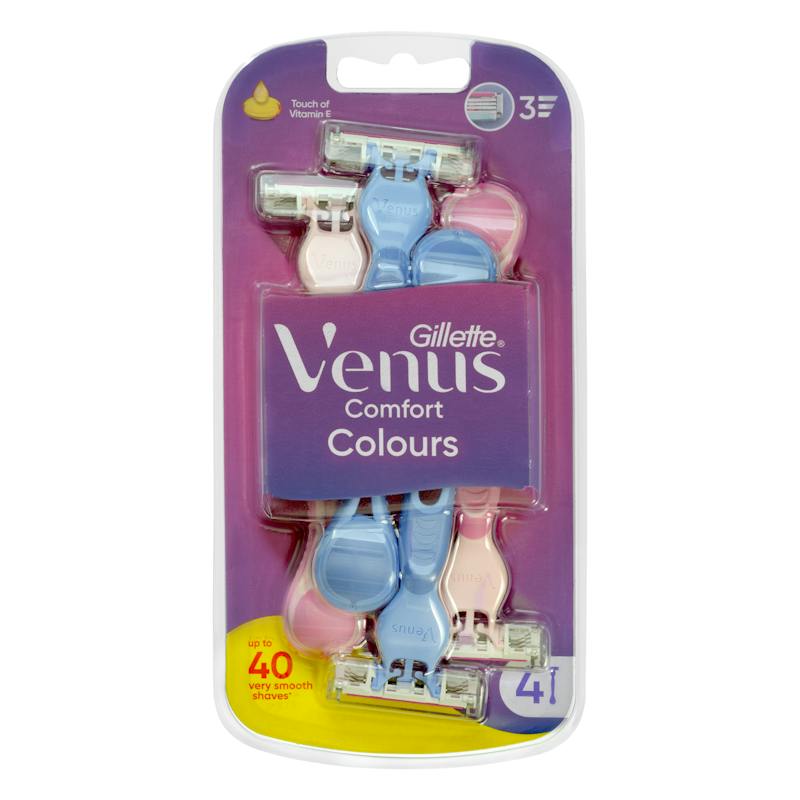 Rasoirs épilation jetables Gillette Venus 3 lames Colors