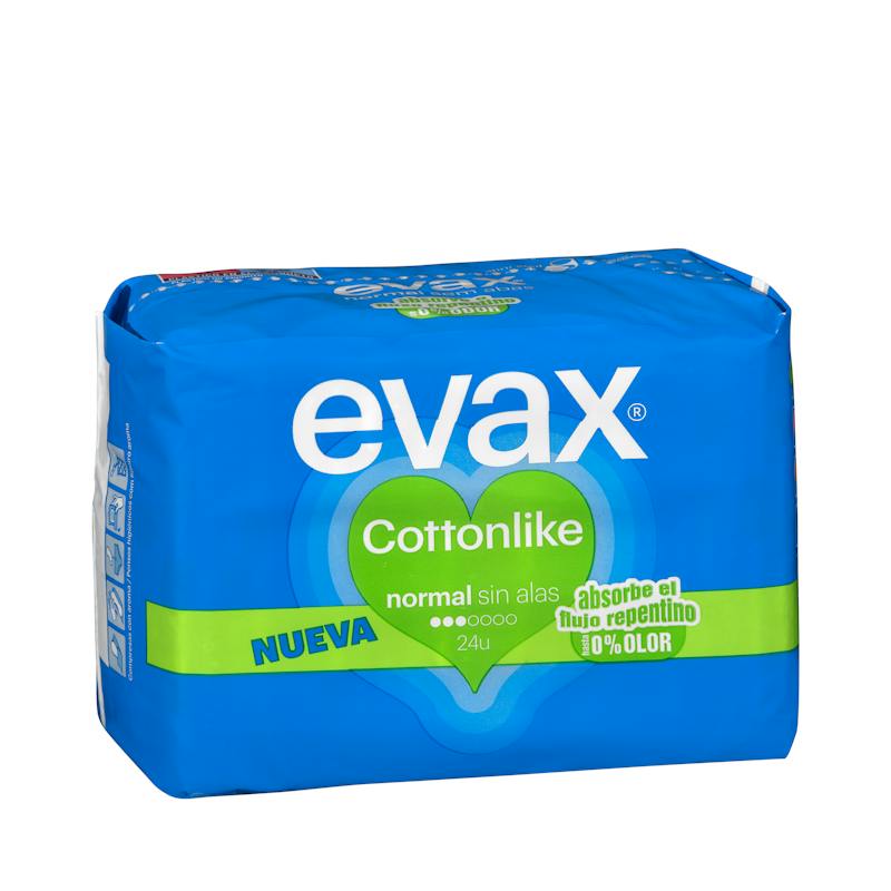 Serviettes hygiéniques normal Evax Cottonlike sans ailettes