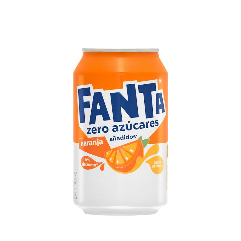 Soda Fanta orange zéro sucres ajoutés