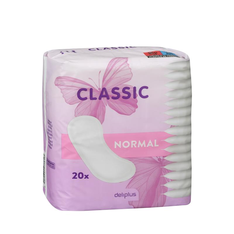 Serviettes hygiéniques classic normal Deliplus sans ailettes