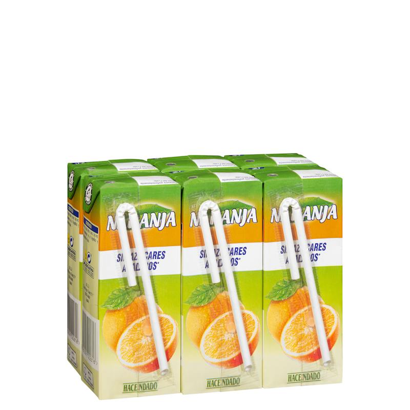 Boisson à l'orange Hacendado sans sucres ajoutés