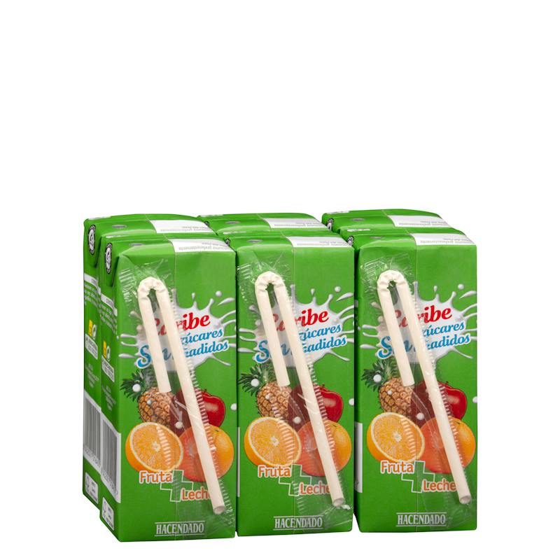 Boisson fruits + lait caraïbes Hacendado sans sucres ajoutés