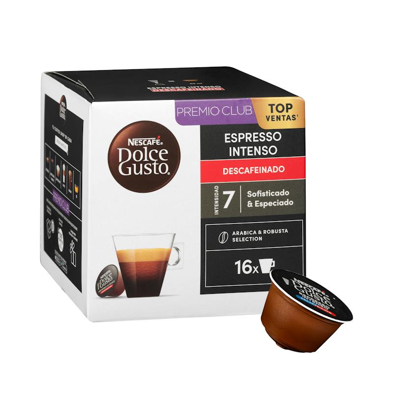 Café en capsules décaféiné espresso intenso Dolce Gusto