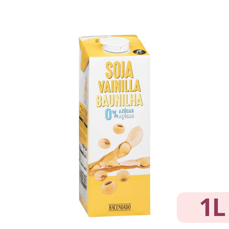 Boisson au soja saveur vanille 0 % sucre Hacendado