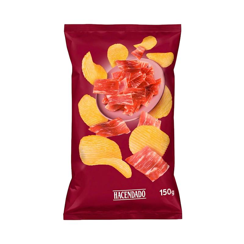Chips ondulées saveur jambon serrano Hacendado