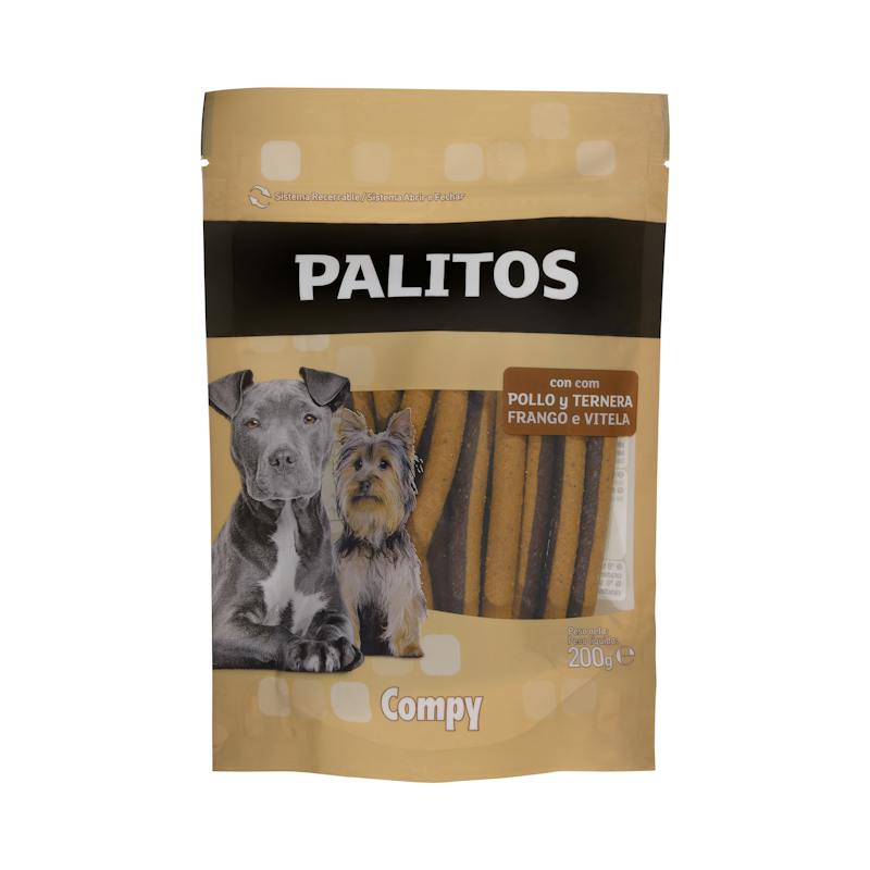 Friandises bâtonnets poulet et bœuf chien adulte Compy
