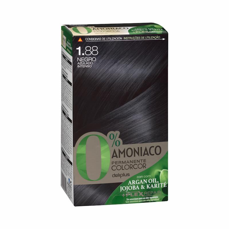 Coloration permanente sans ammoniaque 1.88 noir bleuté intense Colorcor
